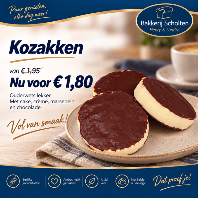 Logo icoon van brood. Bakkerij Scholten Zelhem.